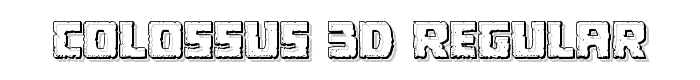 Colossus 3D Regular font